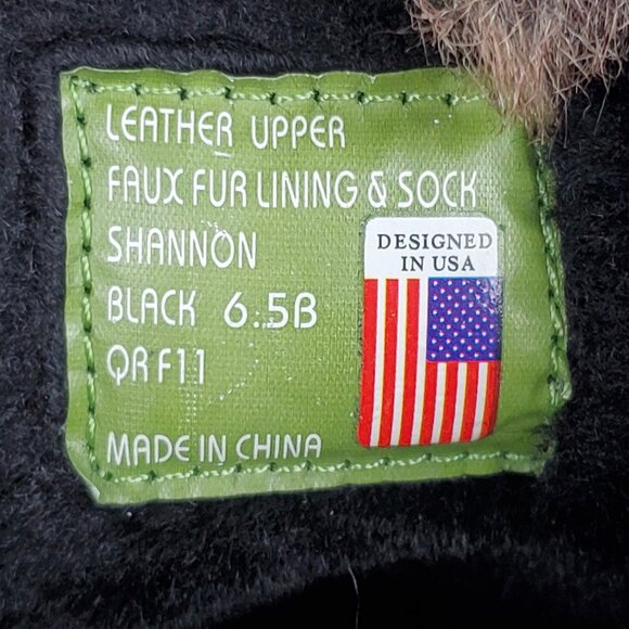 Earth Kalso Boots Women's 6.5 B Black Leather Pull On Faux Fur Comfort Booties - Picture 10 of 10